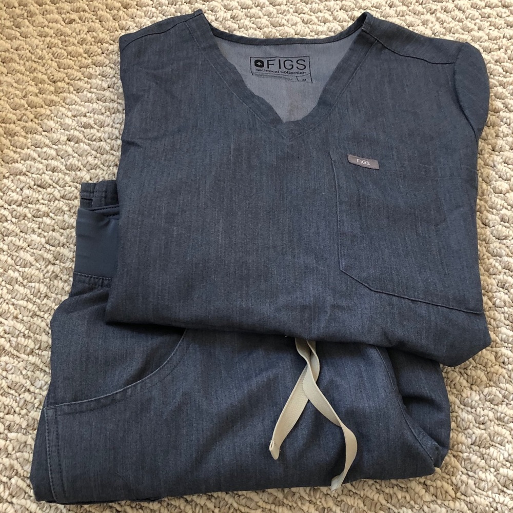 Figs. Kade cargo bottoms. M. Jean blue.